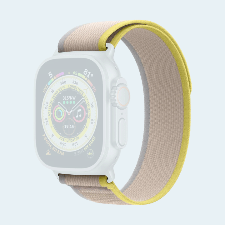 974 Bands Trail Loop Band for Apple Watch 42/44/45/49 Ultra - Yellow/Beige