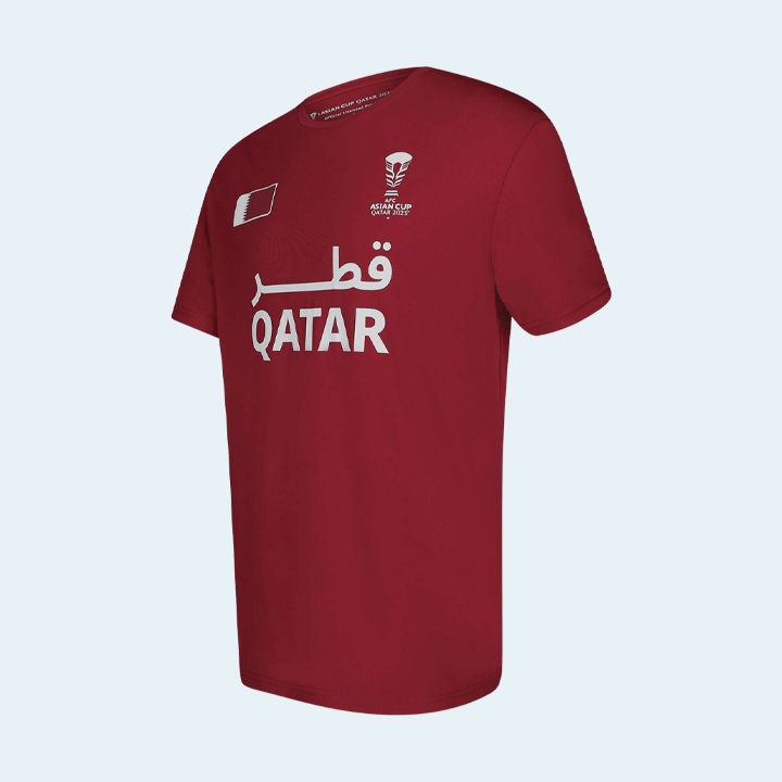 AFC ASIAN CUP QATAR 2023 Official Emblem Gradient Jersey for Men (L) - Burgundy