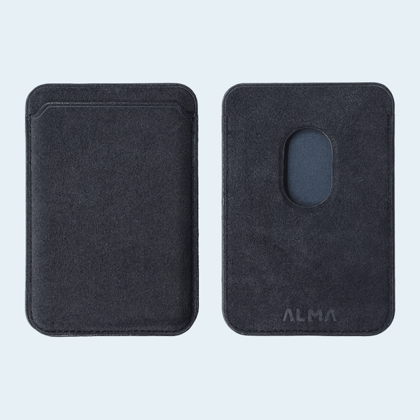 Alcantara MagSafe Magnetic Card Holder - Black