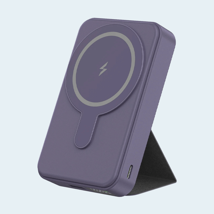 Amazingthing Thunder Pro Mag PD 10000mAh Power Bank With Holder - Purple