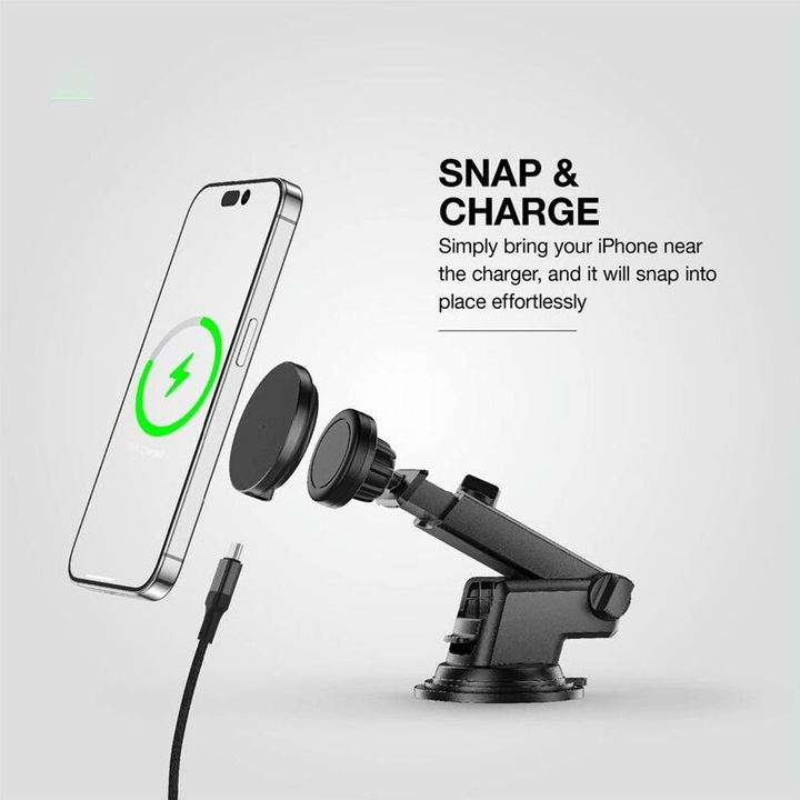 Amazingthing Explorer Pro Mag 15W Car Mount with 1.2M USB-C to USB-C Cable TP15 WMB