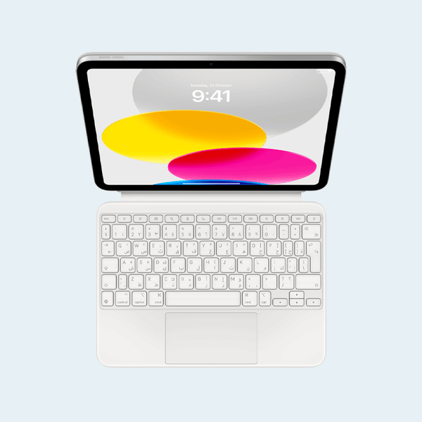 Apple Magic Keyboard Folio for iPad 10th Gen (MQDP3) Arabic  – White