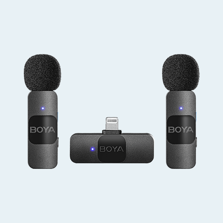 Boya BY-V2 Ultracompact 2.4GHz Wireless Microphone System For iOS