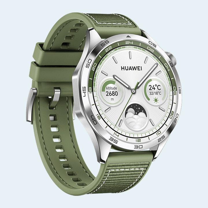 Huawei Watch GT 4 46mm Green - Green Woven Strap