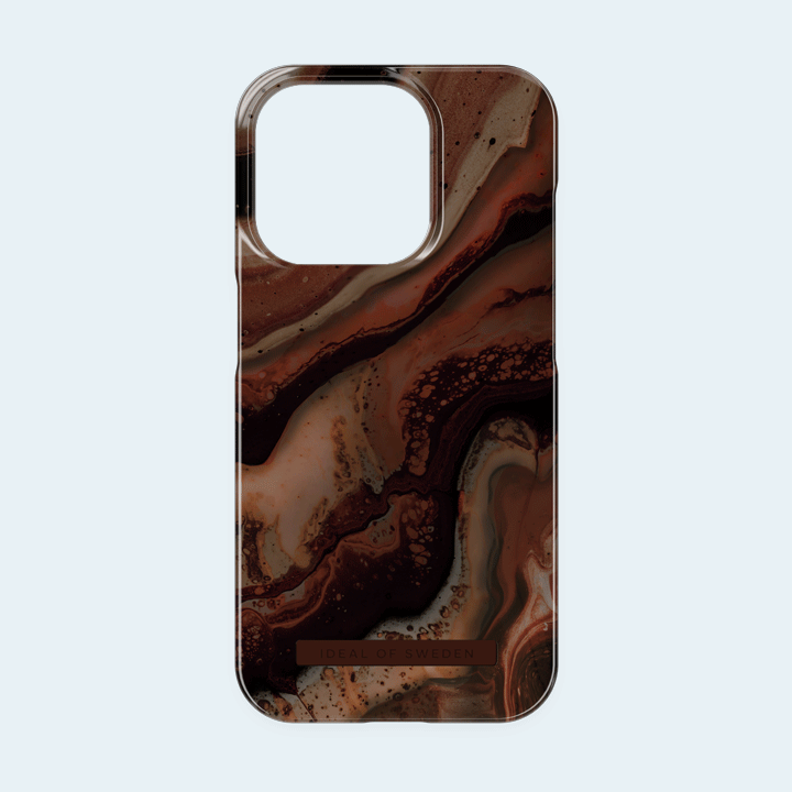 Ideal Of Sweden MagSafe Marble Fashion Case For iPhone 15 Pro - Dark Amber