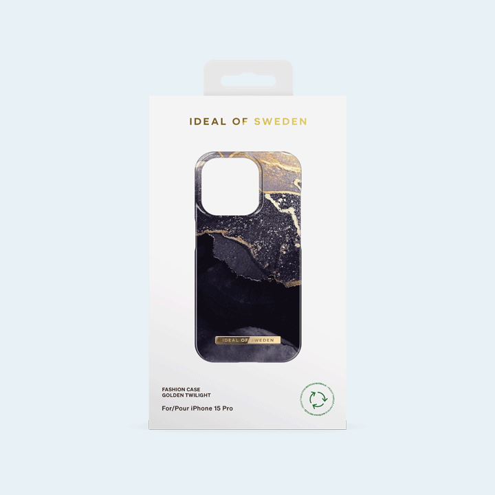 Ideal Of Sweden MagSafe Marble Fashion Case For iPhone 15 Pro - Golden Twilight