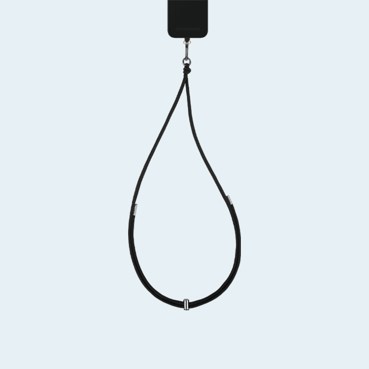 Ideal of Sweden Cord Phone Strap - Coal Black