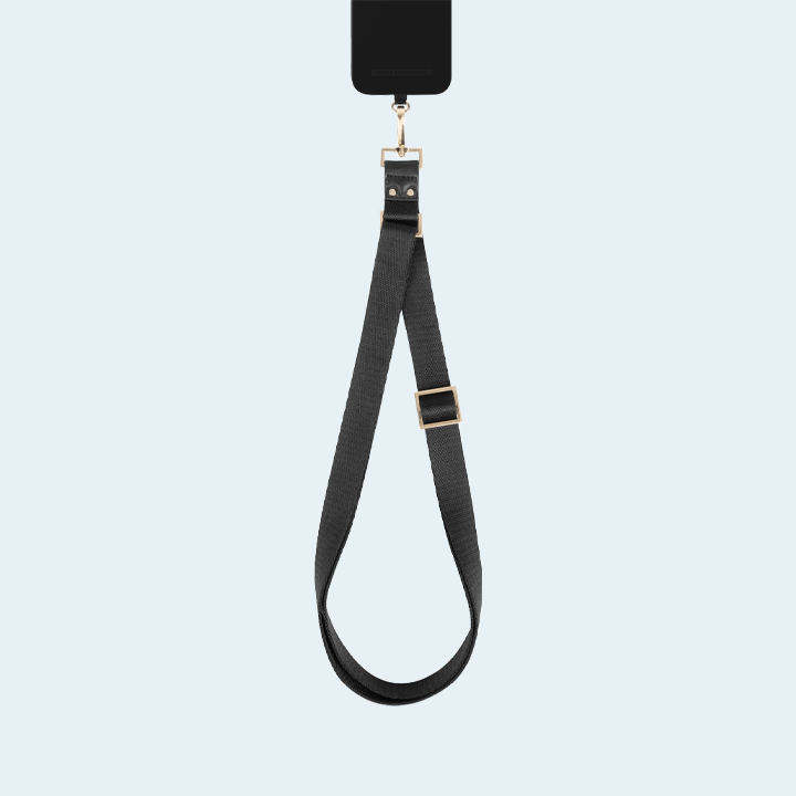 Ideal Of Sweden Webbing Lanyard -black Gold (Patch)