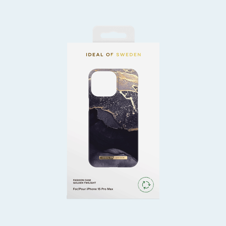 Ideal Of Sweden MagSafe Golden Fashion Case For iPhone 15 Pro Max - Twilight Marble