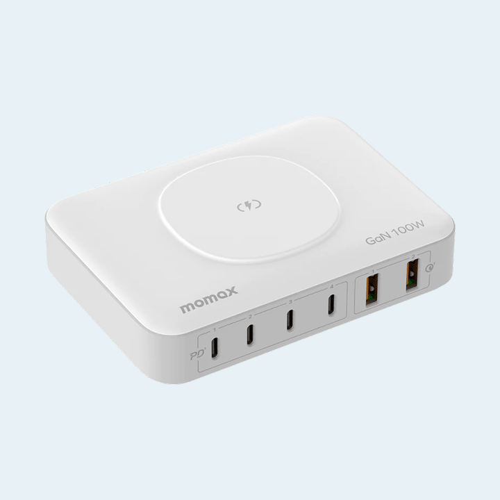 Momax Q-Plug Box Home Charger 100W + 15W UM28AUKW - White