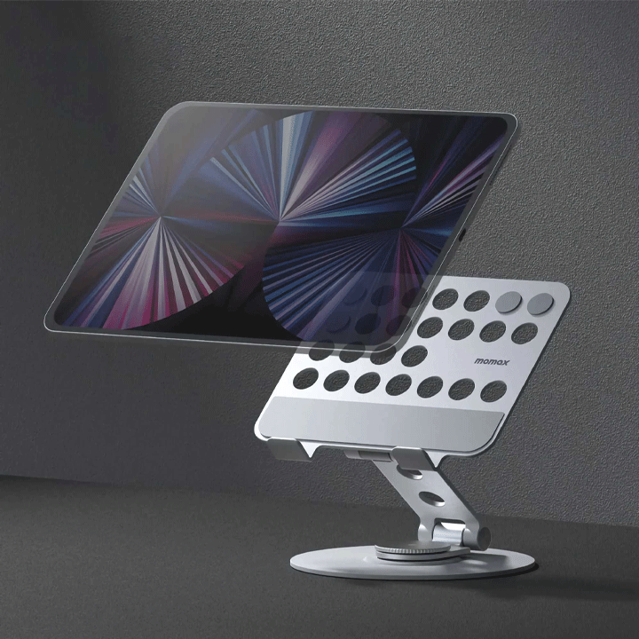 Momax Fold Stand Mila Rotatable Tablet Stand KH12S - Silver