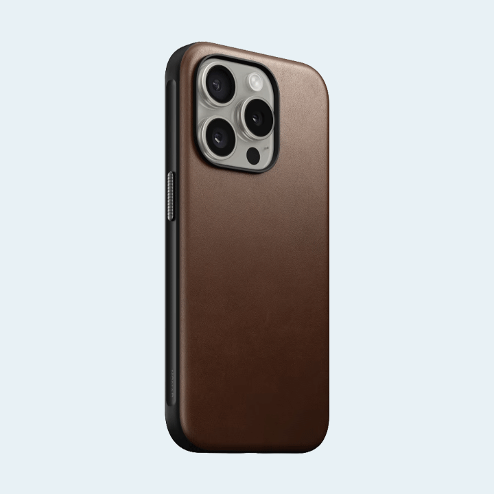 Nomad Modern Leather Case iPhone 15 Pro - Brown