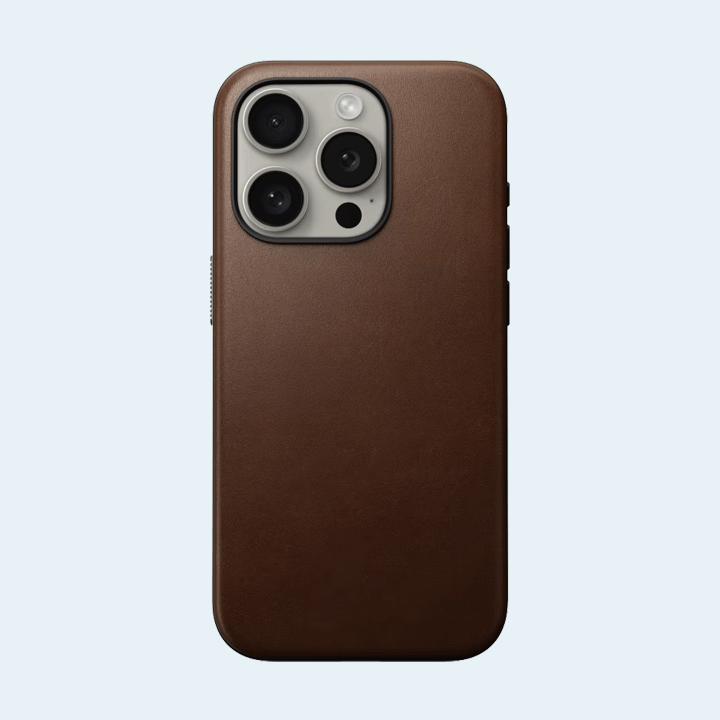 Nomad Modern Leather Case iPhone 15 Pro - Brown