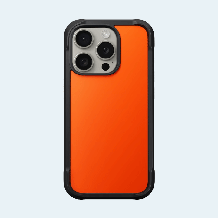 Nomad Rugged Case For iPhone 15 Pro - Ultra Orange