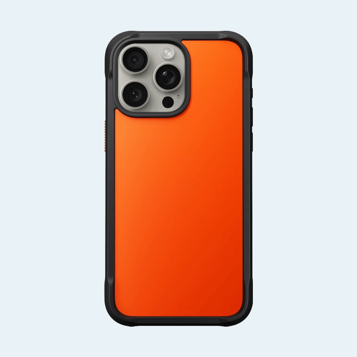 Nomad Rugged Case For iPhone 15 Pro Max - Ultra Orange