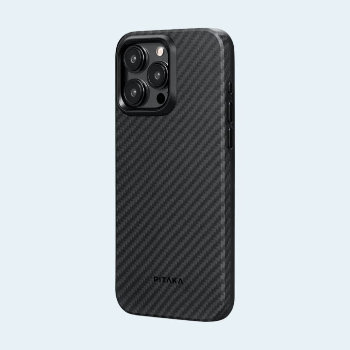 Pitaka Magez Case Pro 4 For iPhone 15 Pro 6.1 1500D - Black/Grey Twill