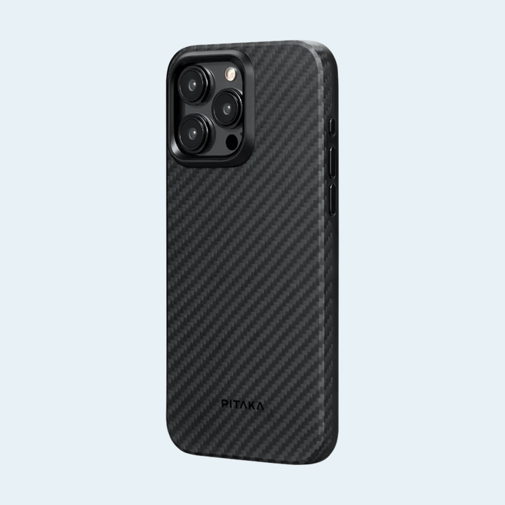 Pitaka Magez Case Pro 4 For iPhone 15 Pro Max 6.7 1500D - Black/Grey Twill