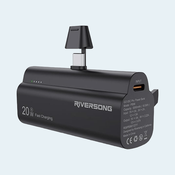 Riversong GO 05C Pro 5000mAh Portable PD Power Bank - Black