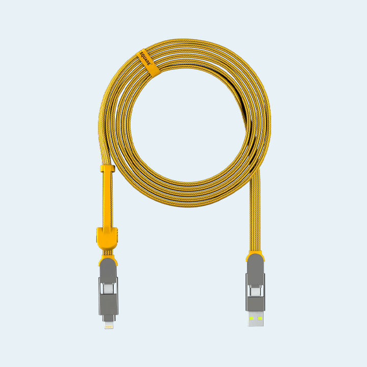 Rolling Square Incharge XL 3M Cable - Yellow