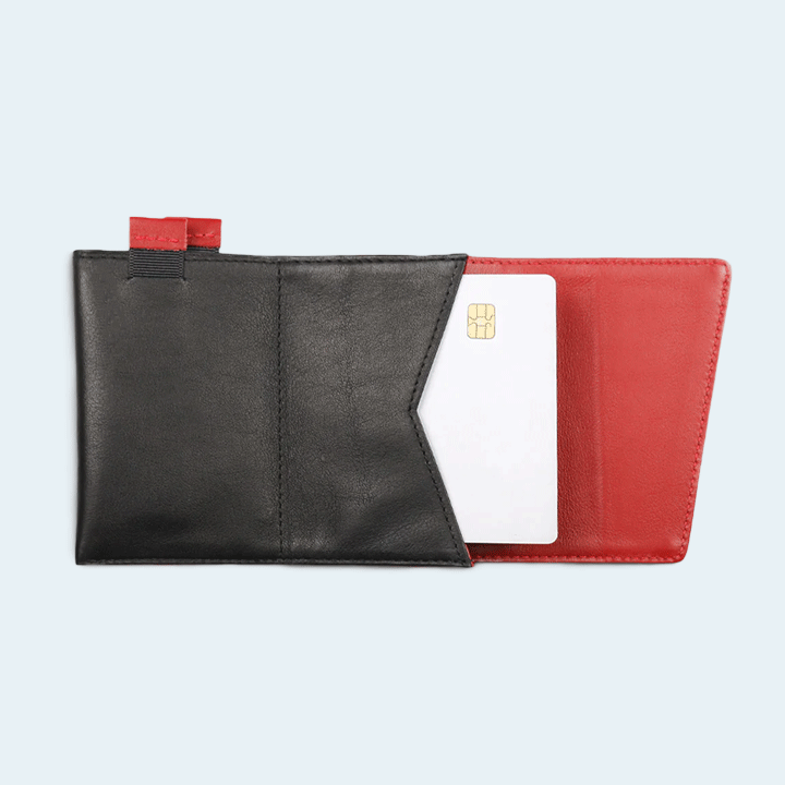 THE FRENCHIE CO 41 RGN Speed AirTag Wallet - Rouge Noir