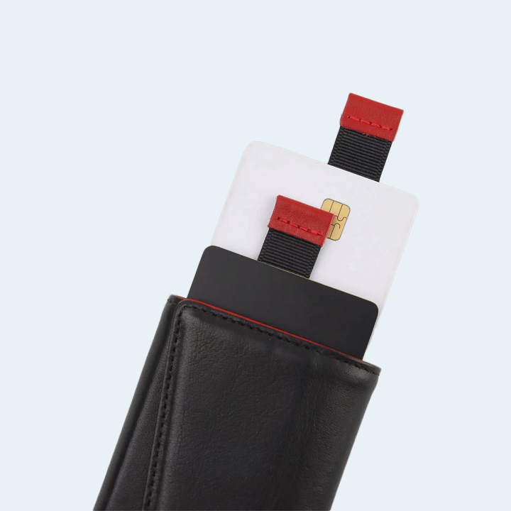 THE FRENCHIE CO 41 RGN Speed AirTag Wallet - Rouge Noir