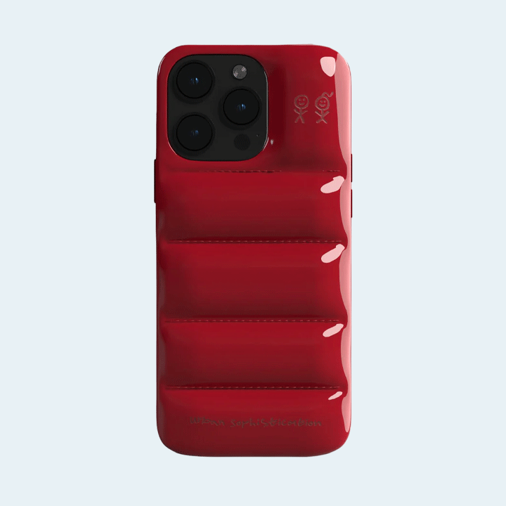 The Puffer Case by Urban Sophestication For Apple iPhone 15 Pro - Rouge