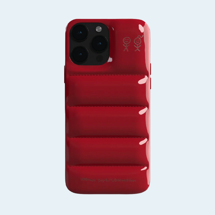 The Puffer Case by Urban Sophestication For Apple iPhone 15 Pro Max - Rouge