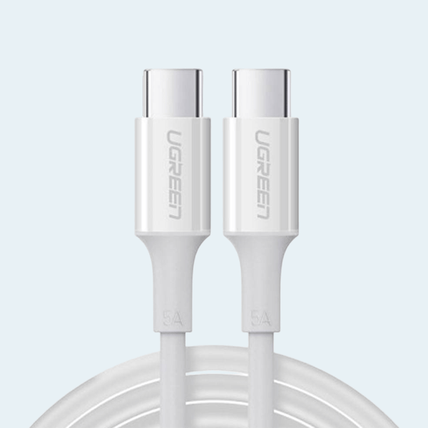 Ugreen USB-C 2.0 to USB-C 2.0 Cable 100W 1m - White