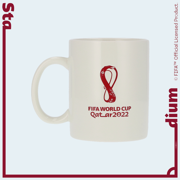 FWC Qatar 2022 Coffee Mug with Emblem and Stadium Design 350ml 1102-001SA - Sand