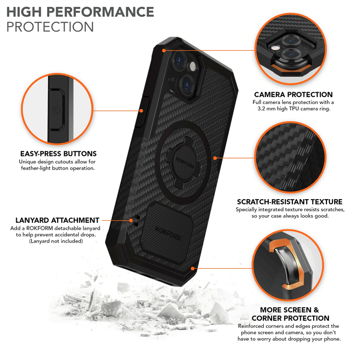 Rokform Rugged Case for iPhone 13 6.1 308501P - Black