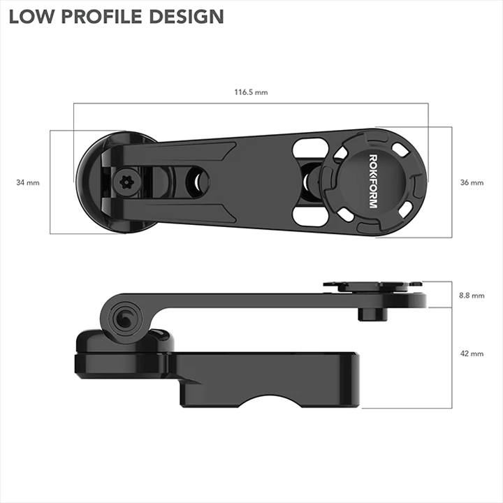 Rokform Pro Series Motorcycle Perch Mount - Black