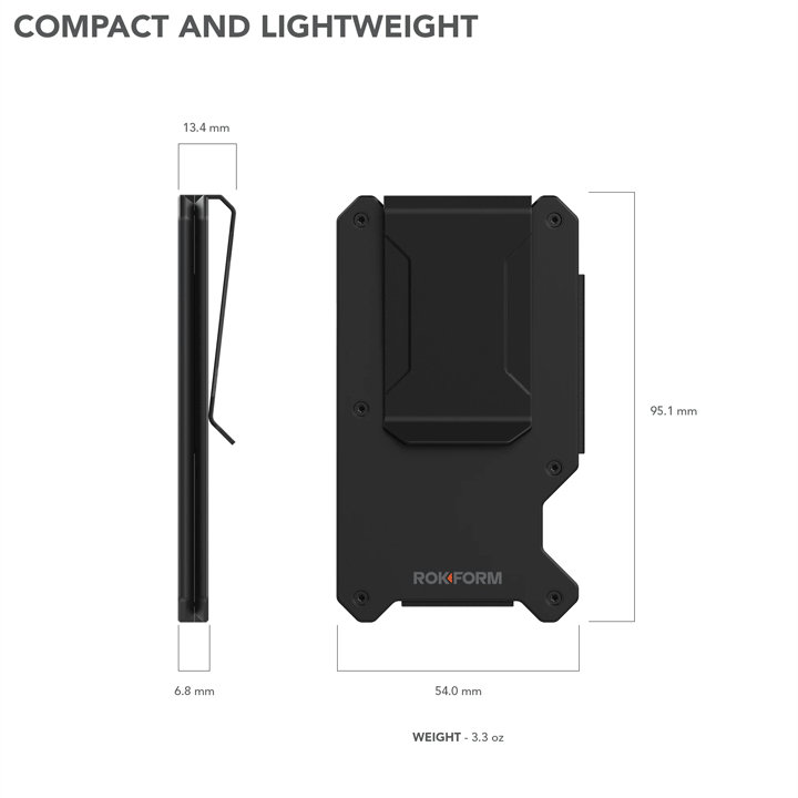 Rokform Aluminum Magnet Wallet - Black