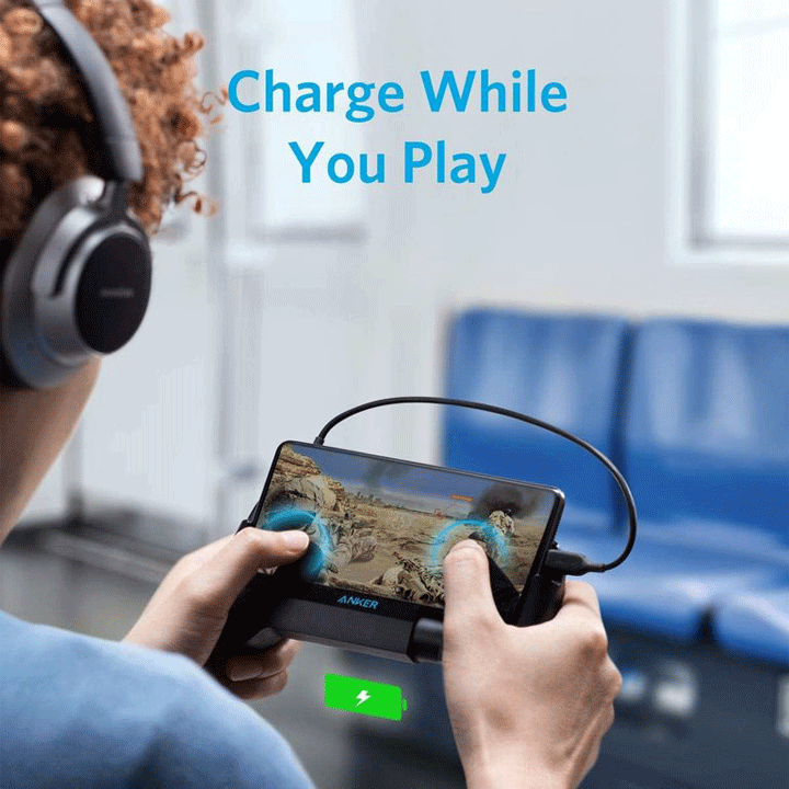 ANKER POWER CORE PLAY 6K PORTABLE CHARGER FOR MOBILE GAMING -BLACK(A1254H11)