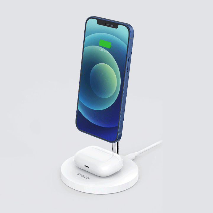 ANKER POWER WAVE MAGNETIC 2-IN-1 WIRELESS CHARGING STAND LITE(A2543H21)