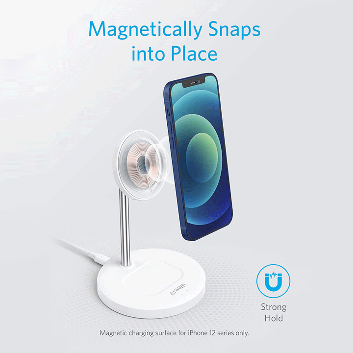 ANKER POWER WAVE MAGNETIC 2-IN-1 WIRELESS CHARGING STAND LITE(A2543H21)