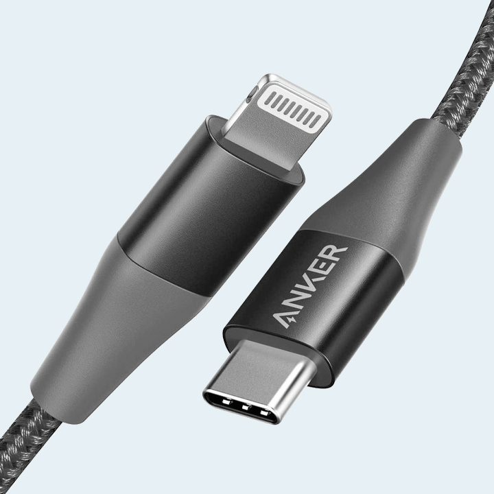 ANKER POWERLINE + II USB-C WITH LIGHTNING CONNECTOR 3FT/0.9M (A8652H11) - BLACK