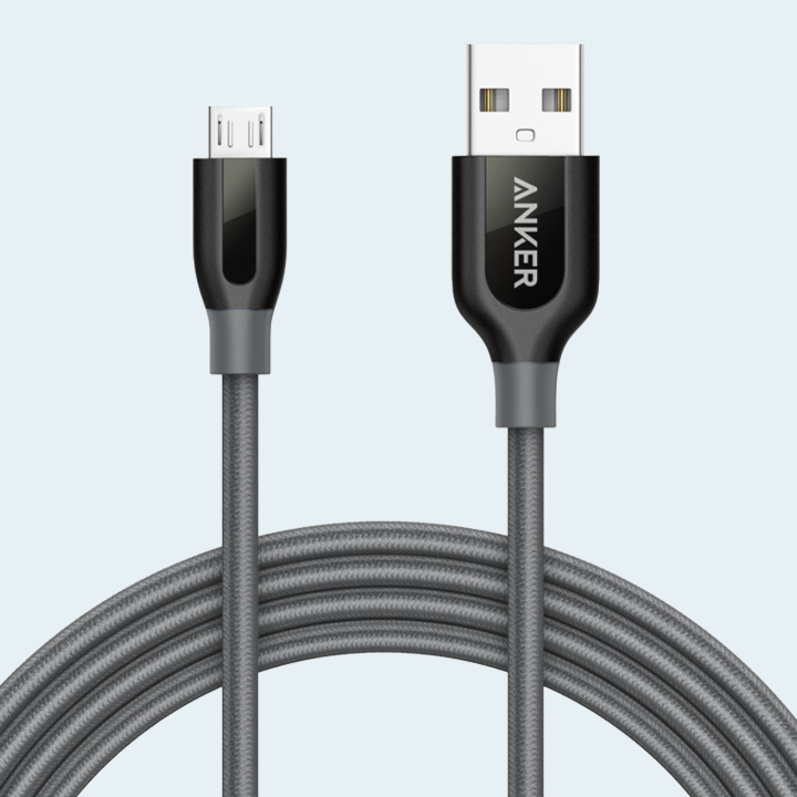 ANKER POWERLINE MICRO USB CABLE 6FT (A8133H12)-GREY