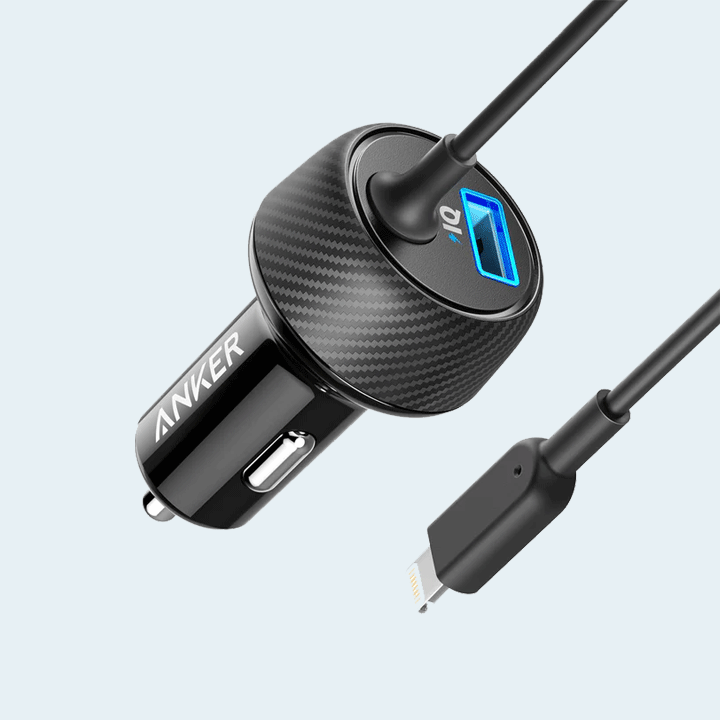 ANKER POWER DRIVE 2 ELITE WITH LIGHTNING CONNECTOR UN (A2214H11)-BLACK