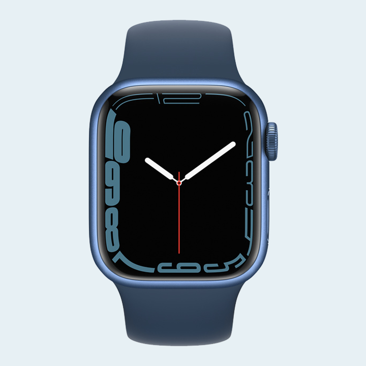 Apple Watch Series 7 MKHU3 41mm GPS + Cellular Blue Aluminum Case with Abyss Blue Sport Band