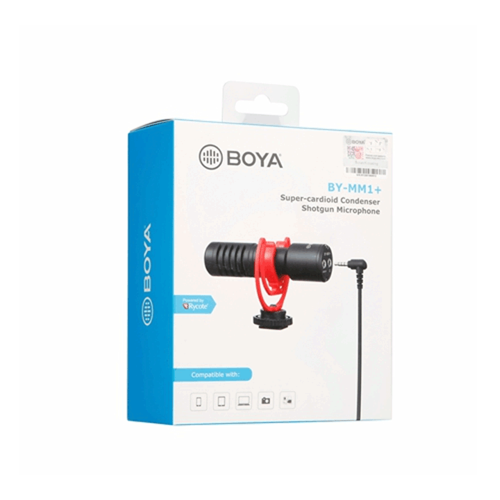 Boya Super-Cardioid Condenser Shotgun Microphone BY-MM1+