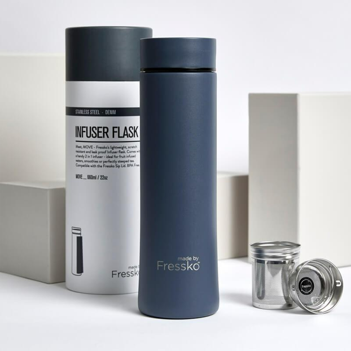 FRESSKO THE COLOUR COLLECTION DENIM COLOUR FLASK - 500ML