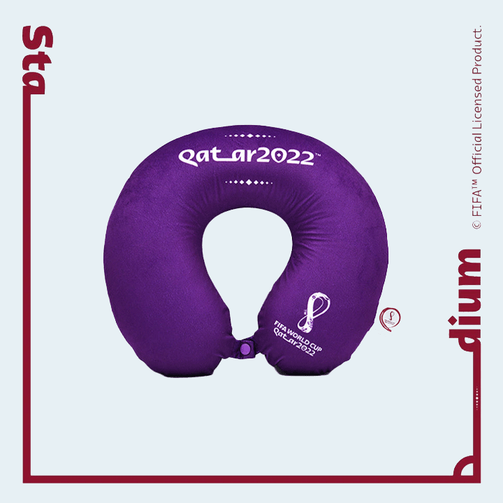 FWC Qatar 2022 Neck Pillow Passion Purple with FIfa Branding - FFIFIFACC00091