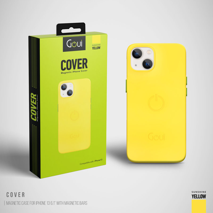 Goui Magnetic Case for iPhone 13 6.1 with Magnetic Bars G-MAGENT13-Y - Sunshine Yellow