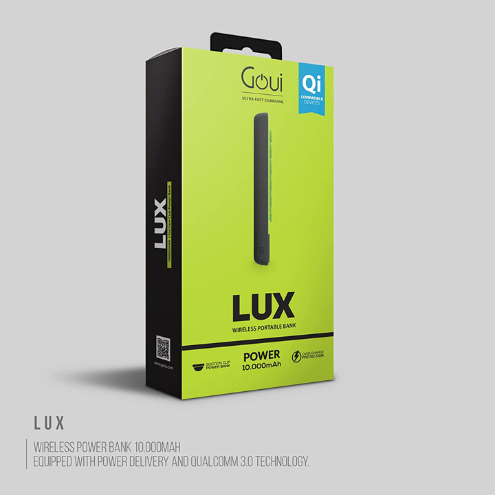Goui Lux Wireless Powerbank 10000mAh with Rubber Suction Cup