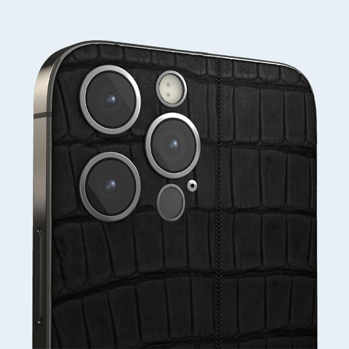 Givori Apple iPhone 14 Pro Max 256GB  Alligator Leather Phantom - Space Black