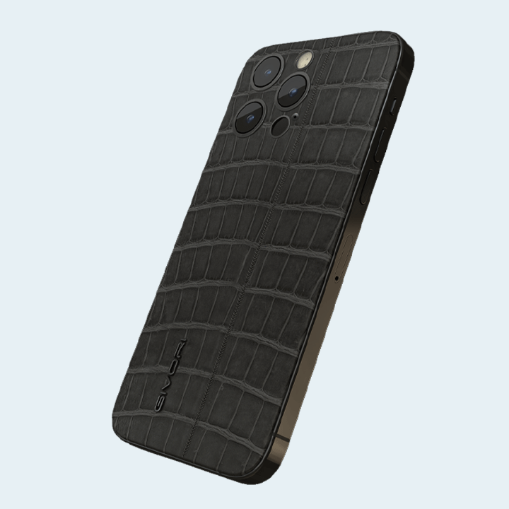 Givori Apple iPhone 14 Pro Max 256GB  Alligator Leather Phantom - Space Black