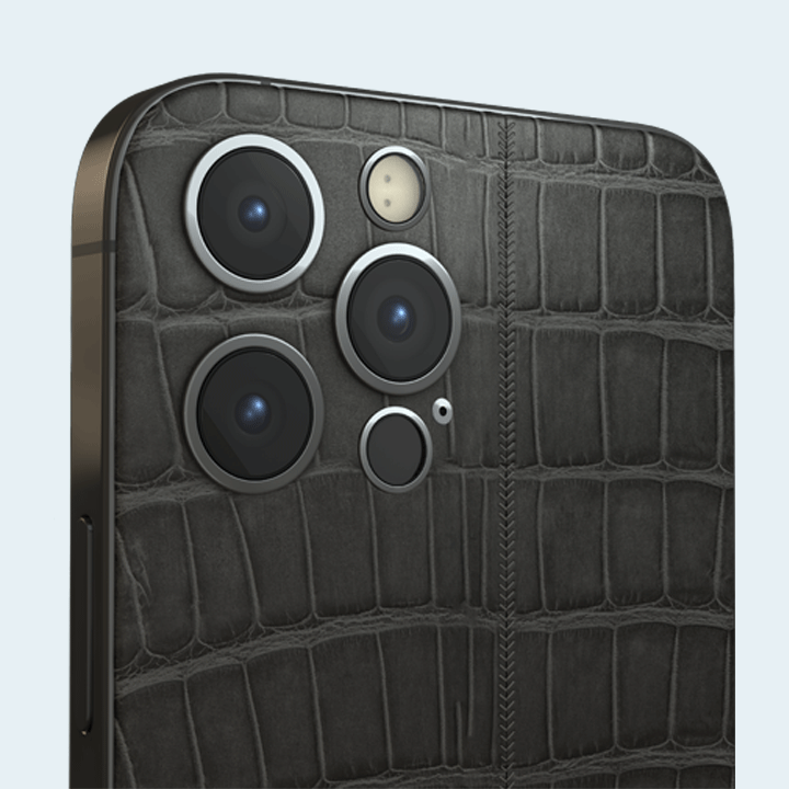 Givori Apple iPhone 14 Pro Max 256GB  Alligator Leather Carbon - Space Black