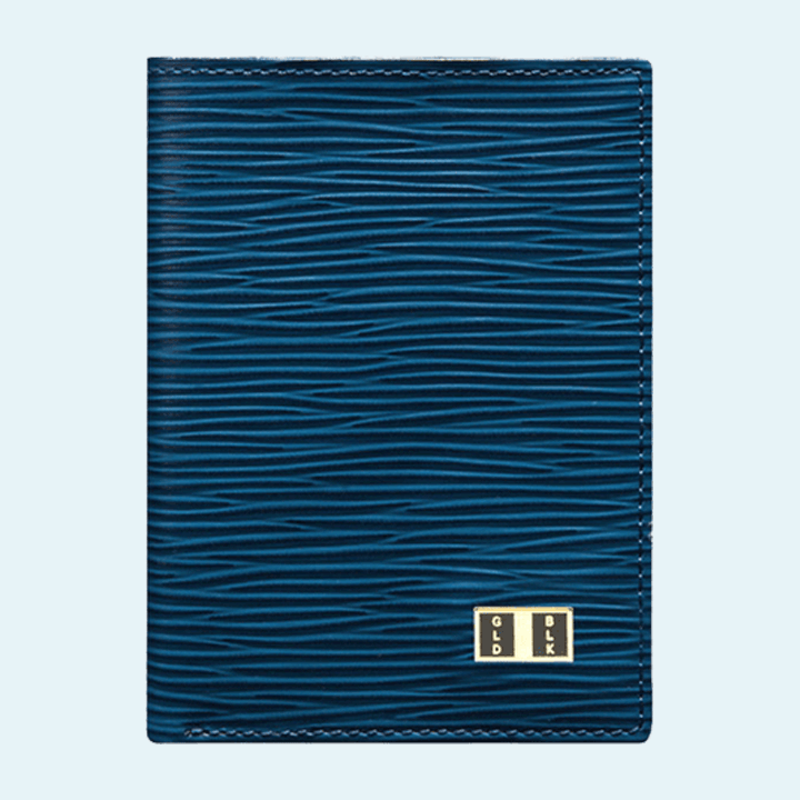 Gold Black Bifold Slim Wallet - Unico Blue