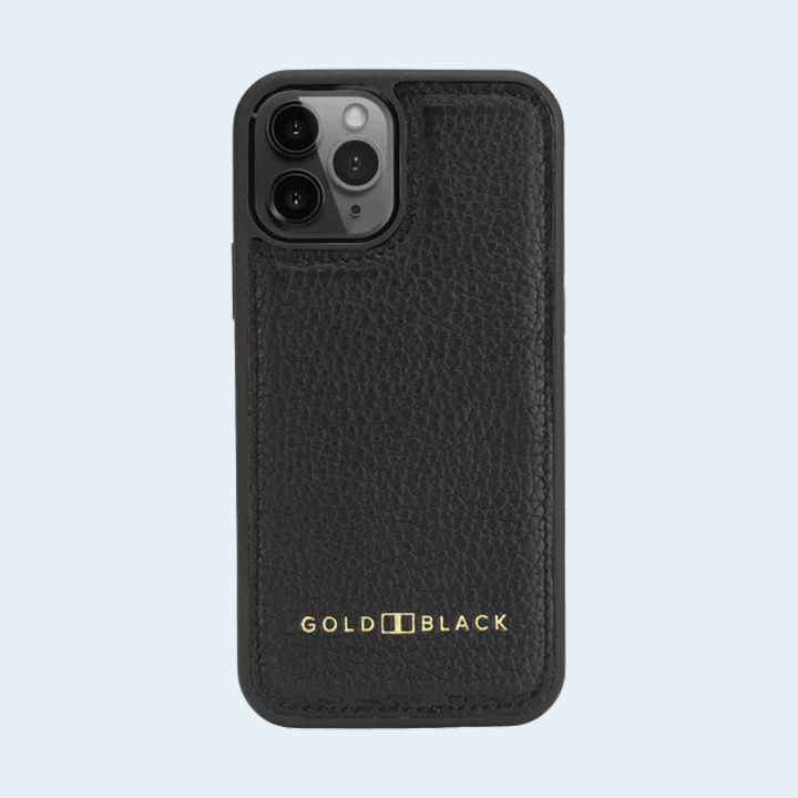 Gold Black iPhone 12/12 Pro Slim Case - Nappa Black