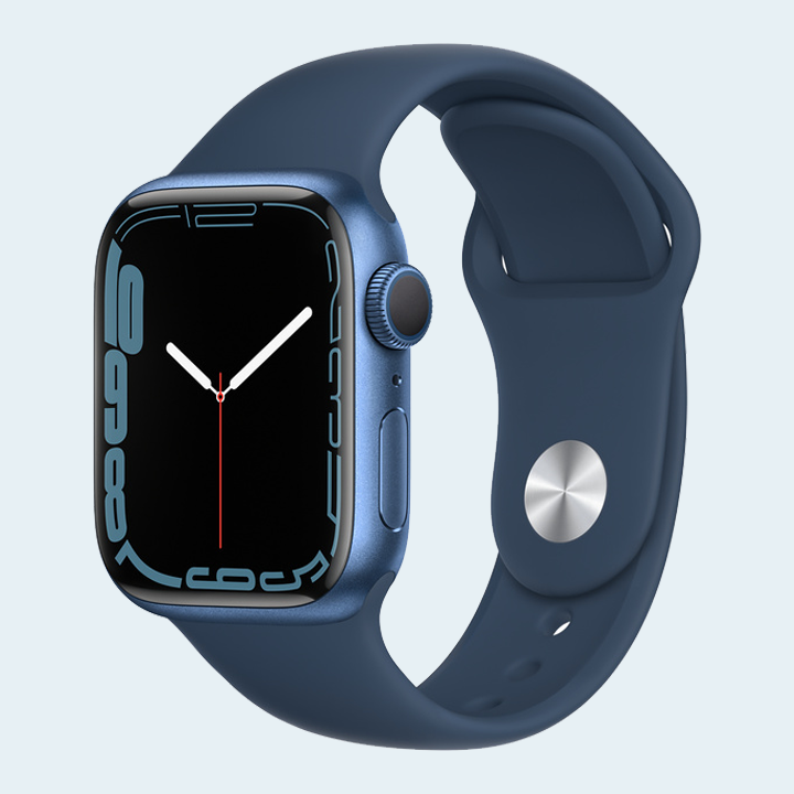 Apple Watch Series 7 MKN13 GPS 41mm Blue Aluminum Case with Abyss Blue Sport Band